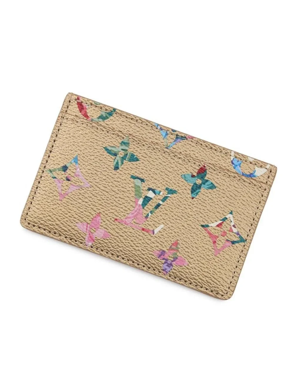 Louis Vuitton Card Case Floral Monogram LV Garden Holder Sample